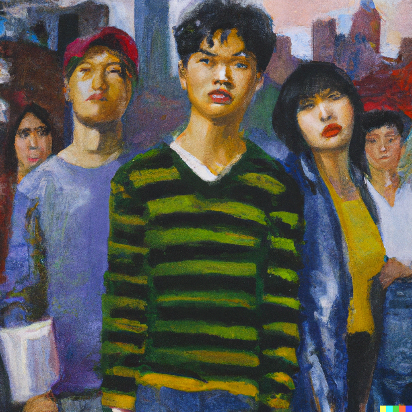 dallc2b7e-2023-02-15-173354-impressionist-oil-painting-of-multi-ethnic-young-people-in-new-york