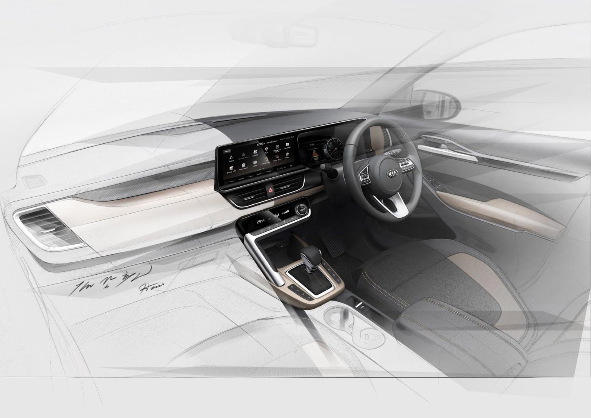 Kia reveals interior of new mid-SUV to be launched in India