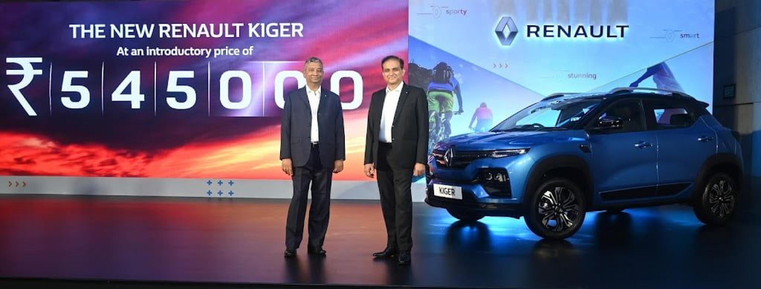 Renault KIGER announces its entry at an introductory starting price of INR 5.45 lacs