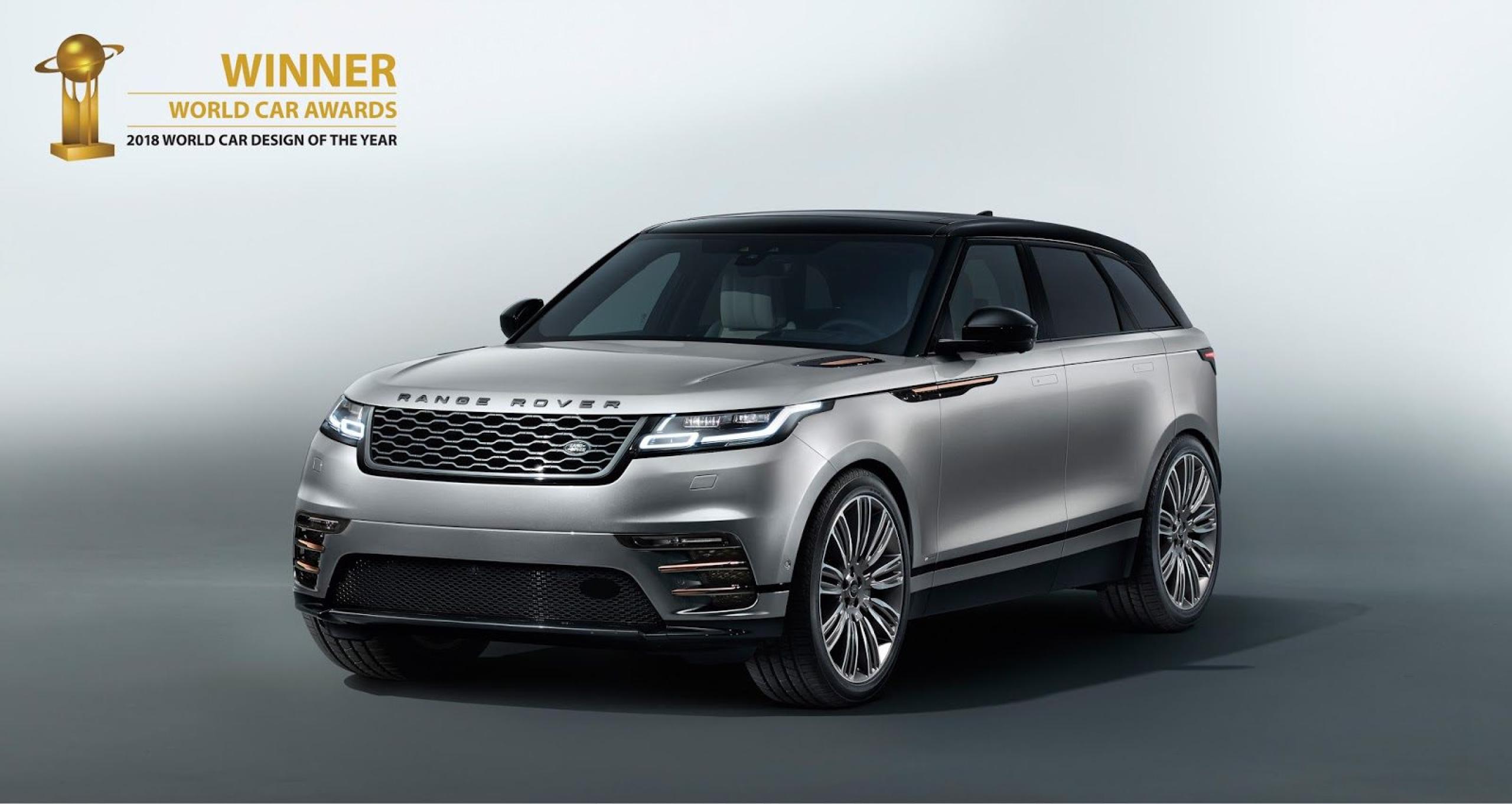 Range Rover Velar named World Car Design of the Year at 2018 World Car Awards