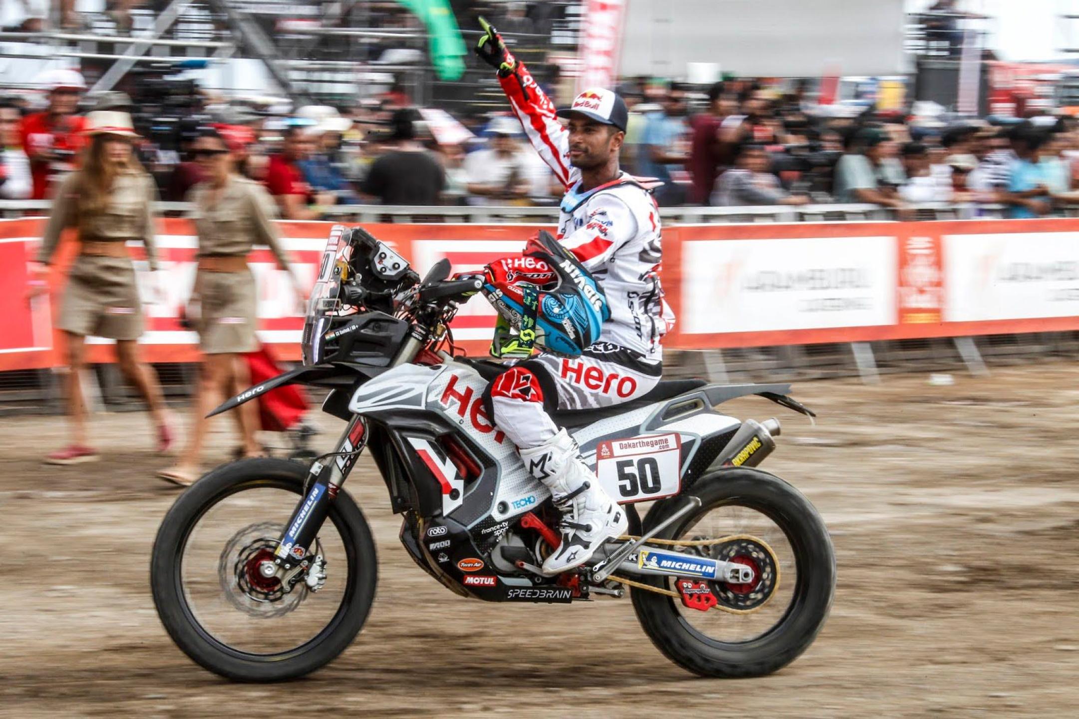 CS Santosh takes off for yet another challenge at the Dakar Rally in Peru
