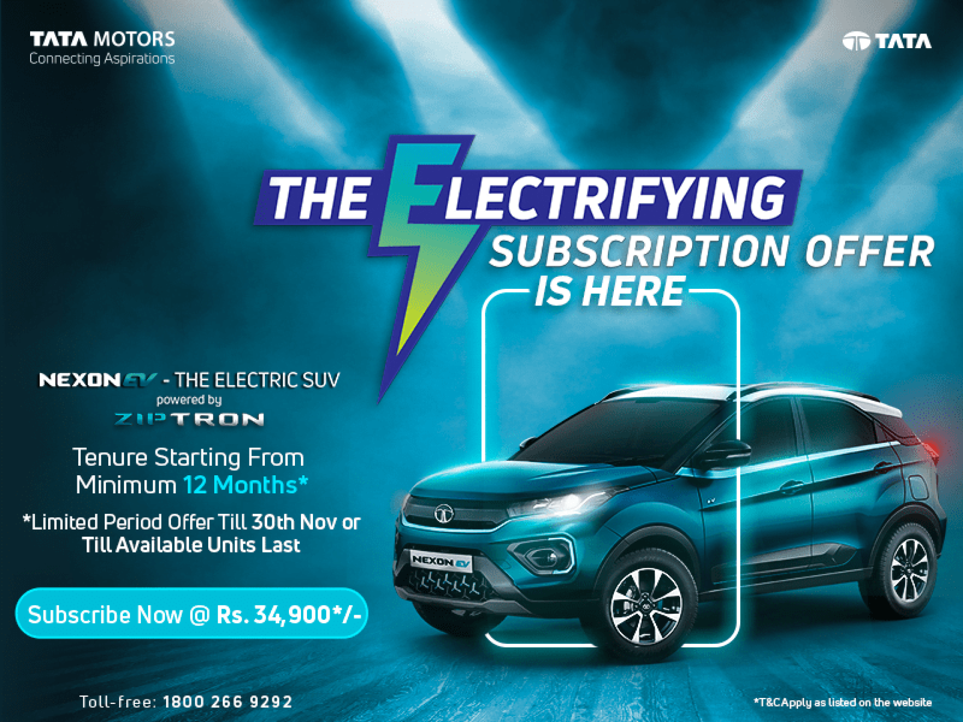 Tata Nexon EV rolls out a new limited-period subscription offer